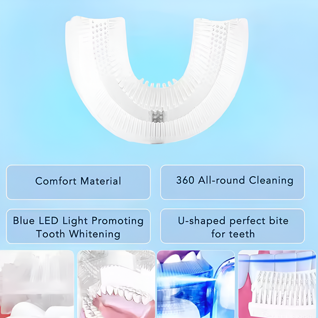 WaveBrush Cepillo Dental Sónico con Cabezal en U de Silicona – Carga USB y Tecnología 360º