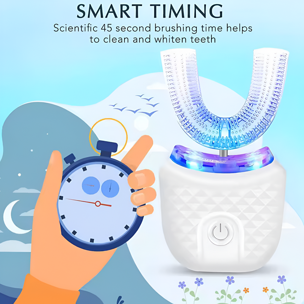 WaveBrush Cepillo Dental Sónico con Cabezal en U de Silicona – Carga USB y Tecnología 360º