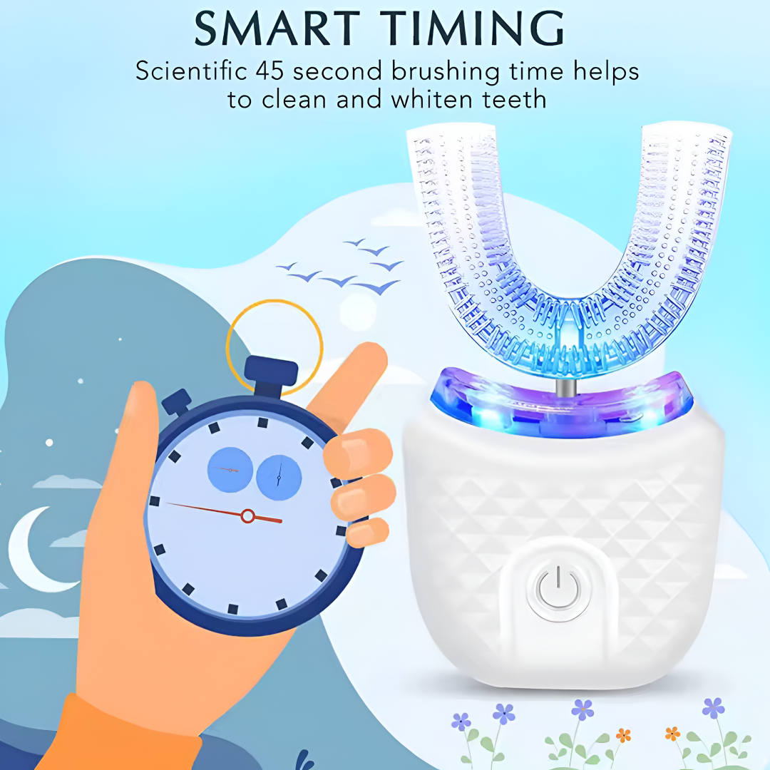 WaveBrush Cepillo Dental Sónico con Cabezal en U de Silicona – Carga USB y Tecnología 360º