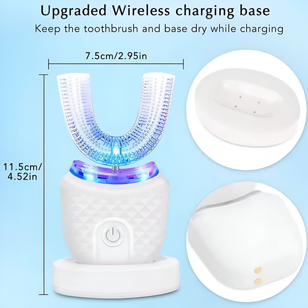 WaveBrush Cepillo Dental Sónico con Cabezal en U de Silicona – Carga USB y Tecnología 360º